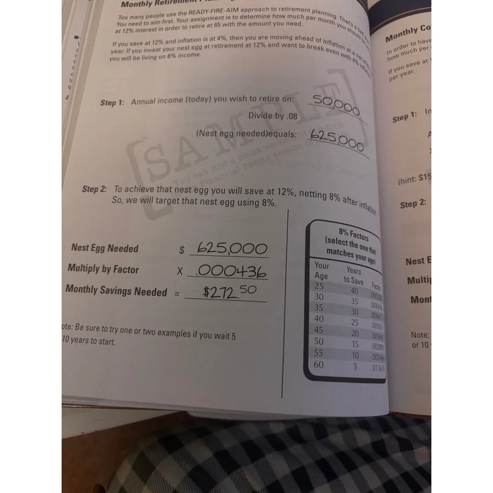 Dave Ramsey Financial Peace University Workbook Adult OS Tan Blue Debt Wealth